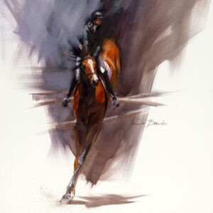 Bay Horse Jumper Art Print