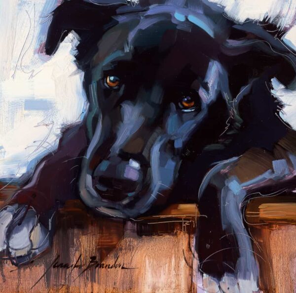 Black Labrador Retriever Mix Art print