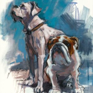 Boxer and Bull Dog Art Print