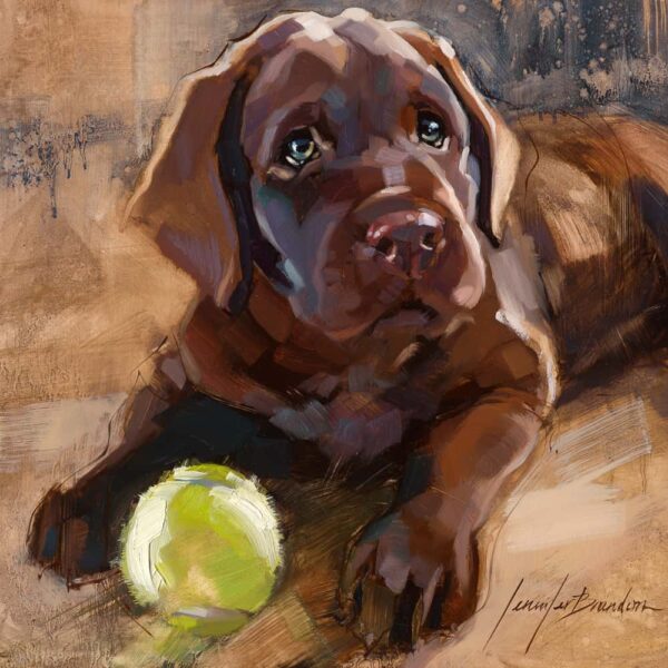 Chocolate Labrador Retriever Puppy Art Print
