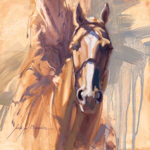 Palomino Horse and Rider
