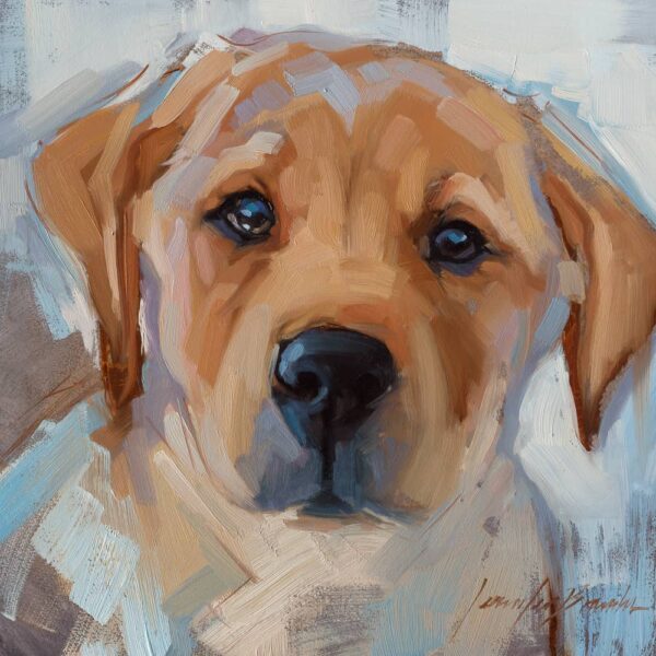 Yellow Labrador Retriever Puppy Art Print