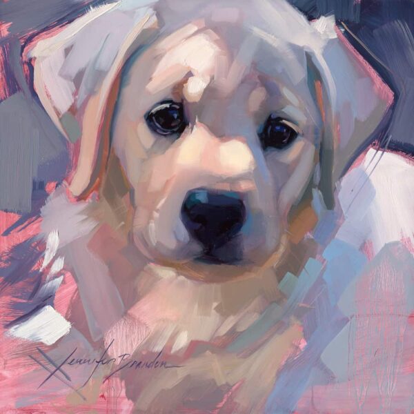 Yellow Labrador Puppy Art Print