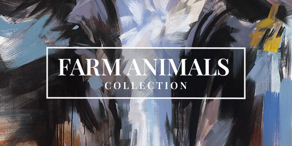 collection of farm animal art prints by jen brandon