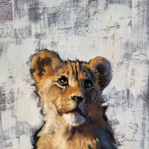 Lion Cub Safari Animal Art Print
