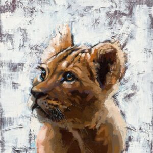Lion Cub Safari Animal Art Print