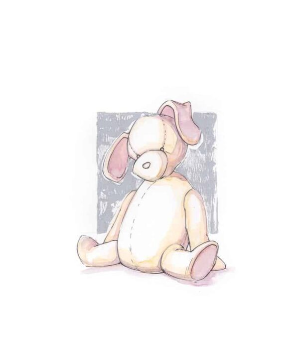 Nursery Teddy Bear Illustration Art Print