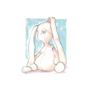 Nursery Bunny Rabbit Illustration Art Print