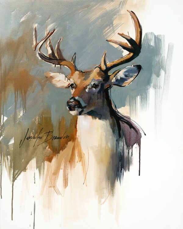 Buck White Tail Deer Art Print