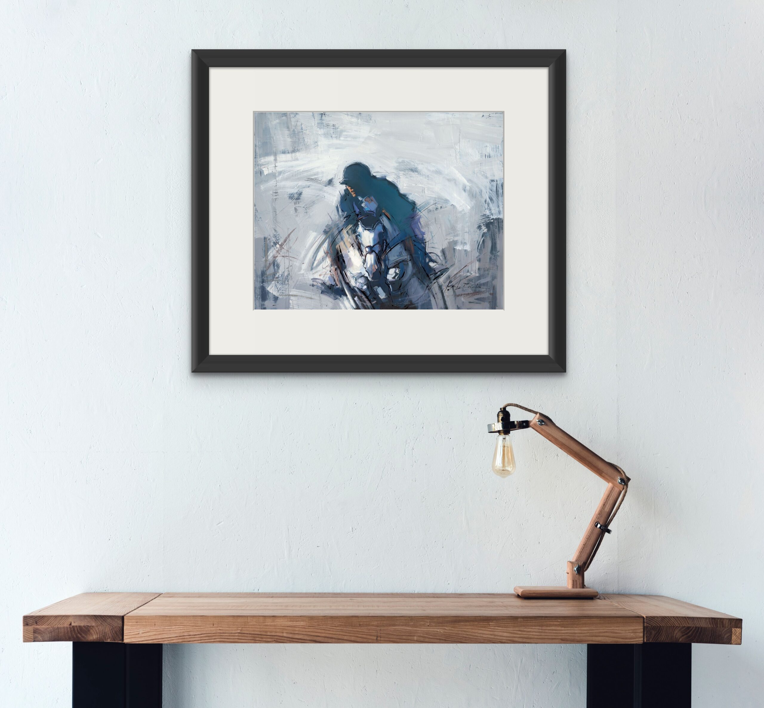 Mock up of The Gray Limited Edition Print in Frame